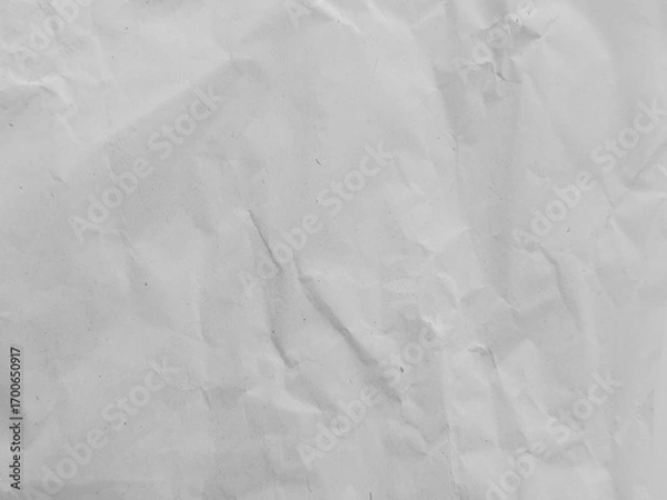 Fototapeta Wrinkled White Paper Texture Background for Vintage and Grunge Design