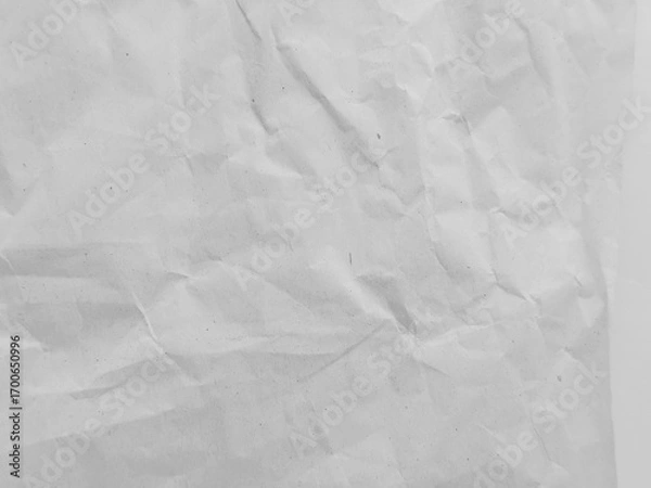 Fototapeta Wrinkled White Paper Texture Background for Vintage and Grunge Design