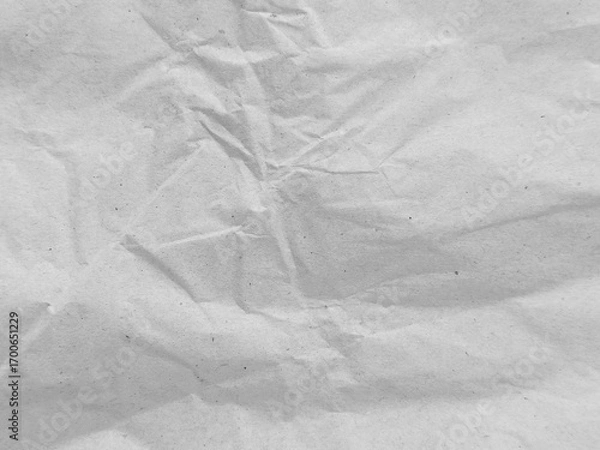 Fototapeta Wrinkled White Paper Texture Background for Vintage and Grunge Design