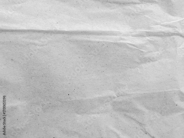 Fototapeta Wrinkled White Paper Texture Background for Vintage and Grunge Design