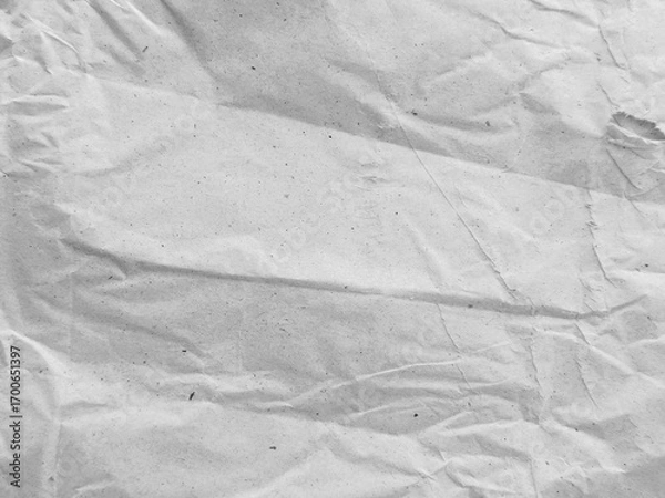 Fototapeta Wrinkled White Paper Texture Background for Vintage and Grunge Design