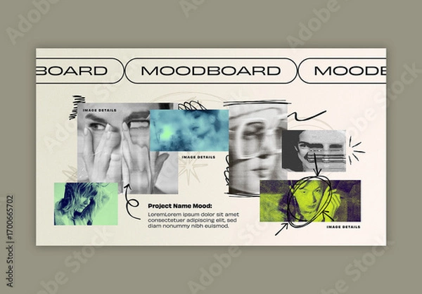 Obraz Grunge Moodboard Layout