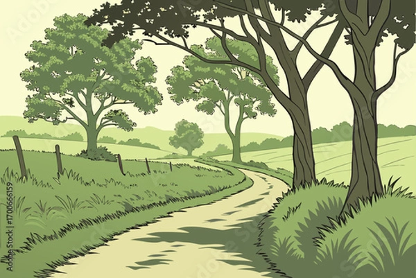 Obraz trees in the garden