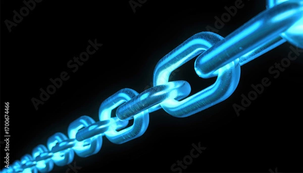 Obraz Blockchain on black background