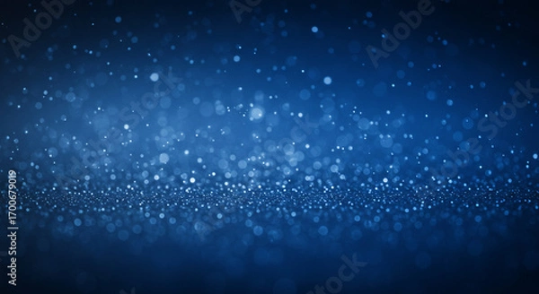 Fototapeta Abstract Blue Sparkle Background Glimmering Lights and Shimmering Dust