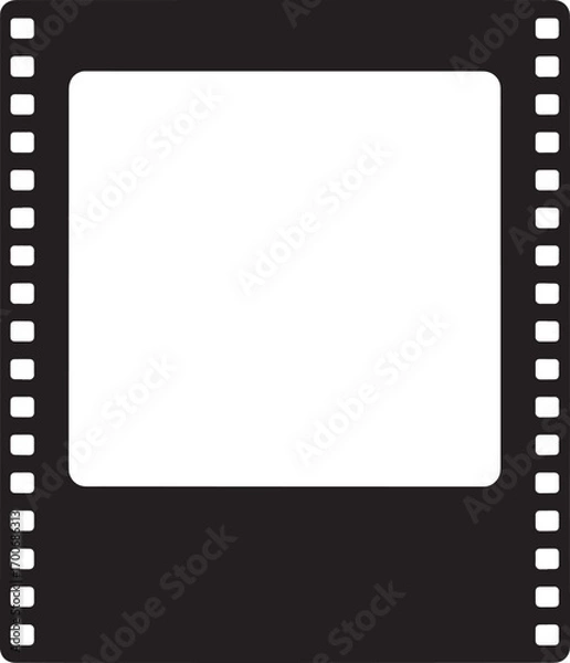 Obraz Film Strip Frame with Empty Space for Photo or Video on Transparent Background Design
