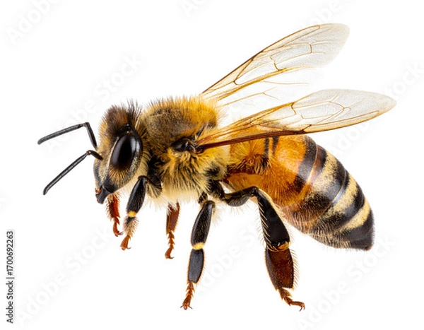 Obraz bee on white background