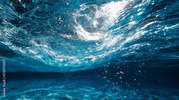 Fototapeta Abstract underwater wave background for website banner or header design