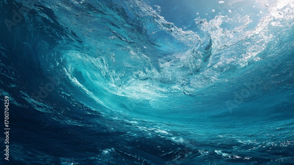 Fototapeta Abstract underwater wave background for website banner or header design