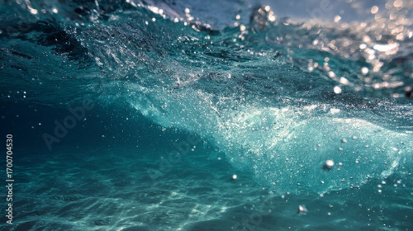 Fototapeta Abstract underwater wave background for website banner or header design