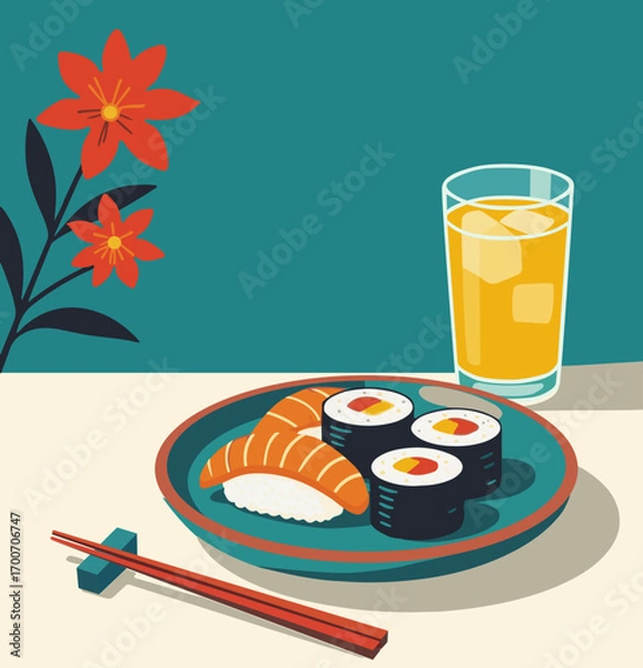 Obraz sushi food styling