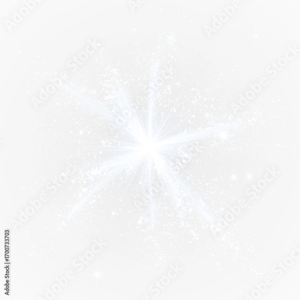 Obraz Shiny bursts of sunlight sparkle across the sky, creating glowing rays of illumination.