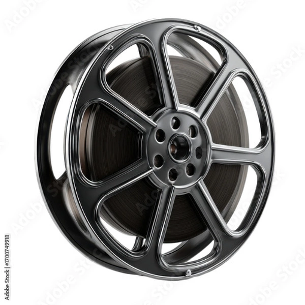 Obraz A wheel with spokes is shown