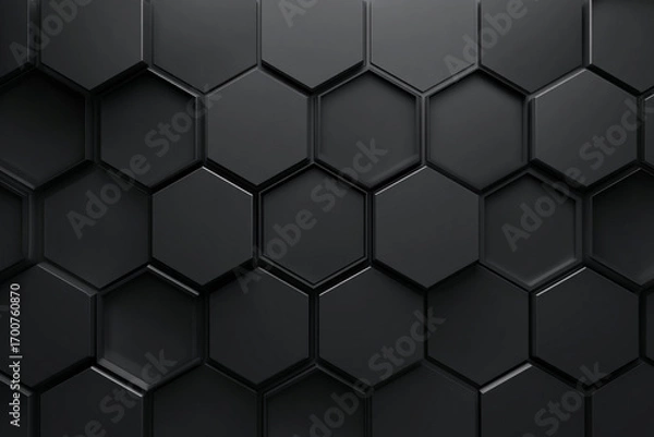 Fototapeta Dark hexagon pattern abstract background texture design