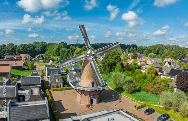 Obraz aerial view of a corn mill
