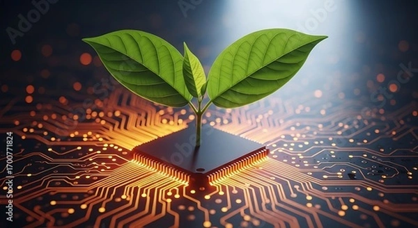 Fototapeta Sustainable Technology Integration for a Greener Future and Enhanced Innovation