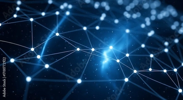 Fototapeta Global Network Connections Abstract Digital Futuristic Background Displaying Connectivity