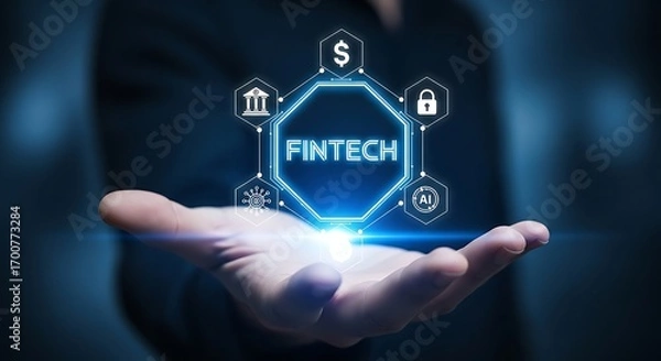 Fototapeta The Future of Financial Technology Innovation and Digital Transformation