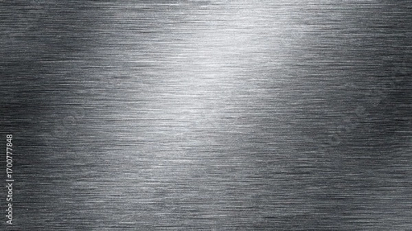 Fototapeta Premium photo of brushed metal texture background, polished metallic finish for modern design and industrial applications.
