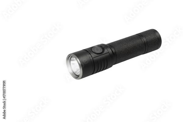 Fototapeta Led flashlight emitting light isolated on transparent background