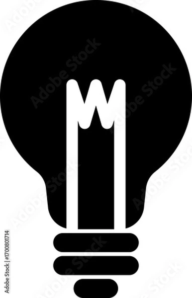 Obraz Lightbulb icon, symbol, logo