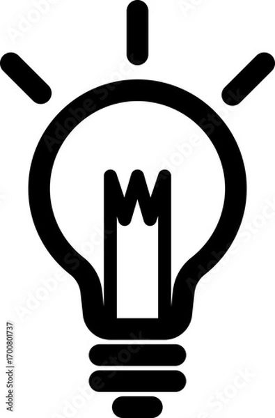 Obraz Lightbulb icon, symbol, logo