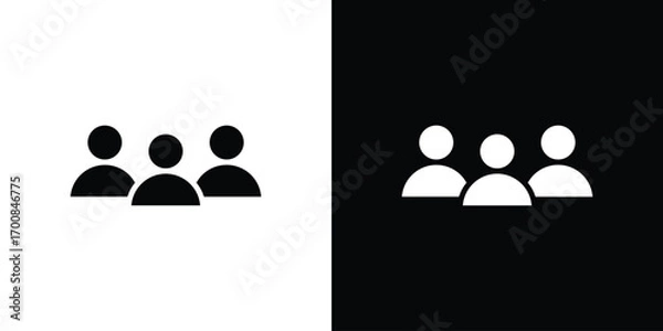Fototapeta Users icon line style. Graphic design element vectors