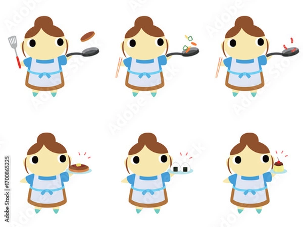 Obraz 主婦のアイコンセット　料理