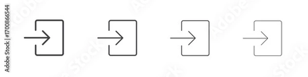 Obraz Enter icon illustration symbol. thin line symbol on white background - editable stroke vector