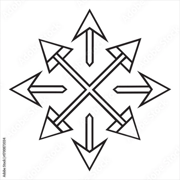 Fototapeta geometric arrow vector