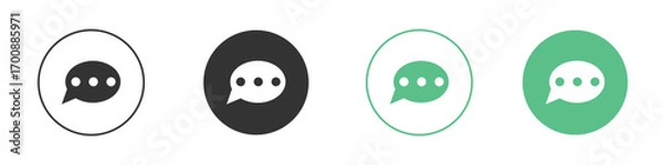 Obraz Comment icons collection in flat style. icon vector design