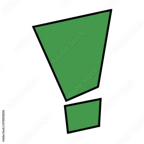 Obraz カクカクびっくり（緑色）