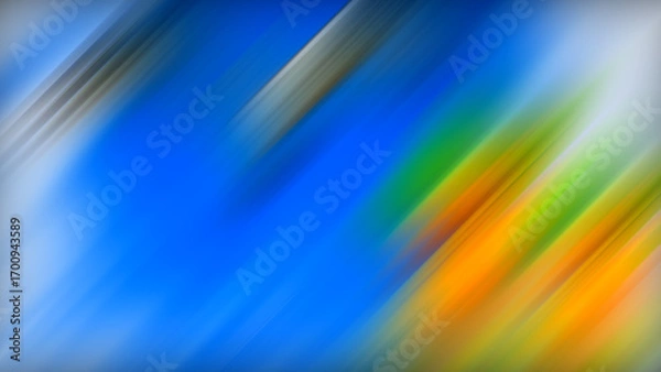 Fototapeta 4K abstract blue and gray motion blurred background with diagonal lines.