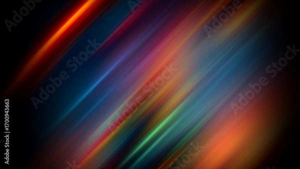 Fototapeta 4K abstract blue and gray motion blurred background with diagonal lines.