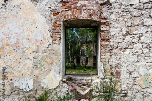 Fototapeta Ruins of the Daugavgriva fortress historical complex of buildings in Riga