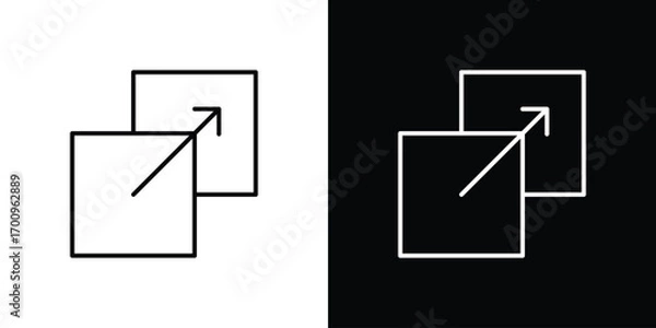 Obraz Resize icon logo black vector. suitable for any business website designs