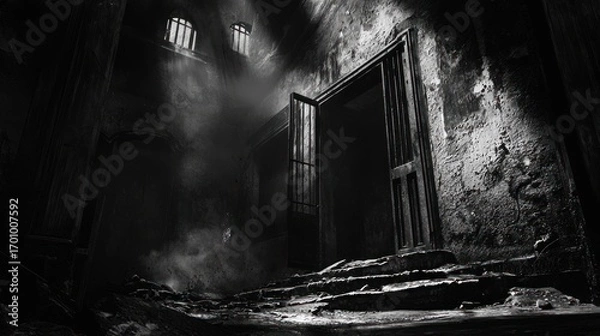 Obraz Abandoned building interior