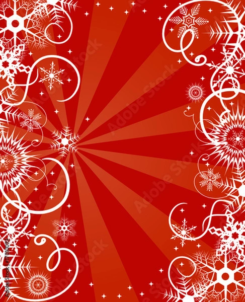 Obraz Grunge background with snowflakes