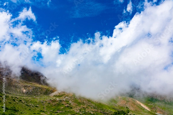 Fototapeta Clouds on Mountain Top