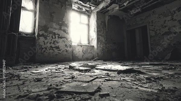 Obraz Abandoned room interior