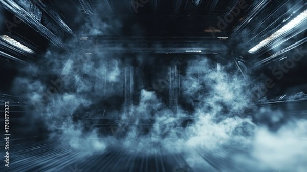 Obraz Futuristic smoke interior