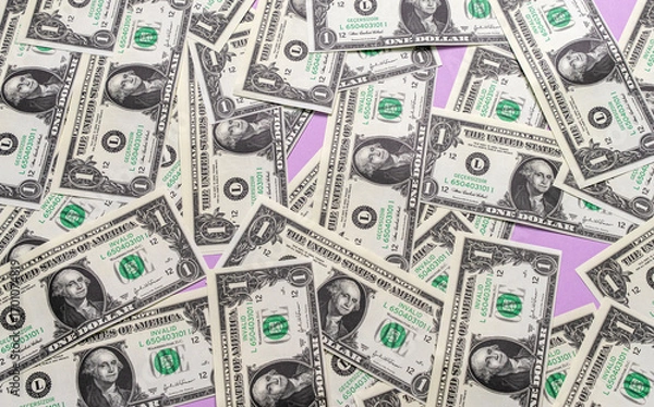 Obraz dollar bills background close up