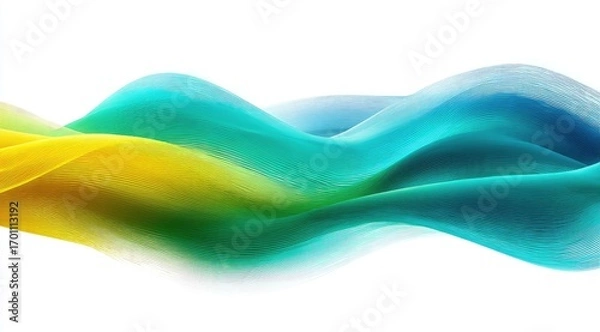 Fototapeta Abstract flowing waves of vibrant colors