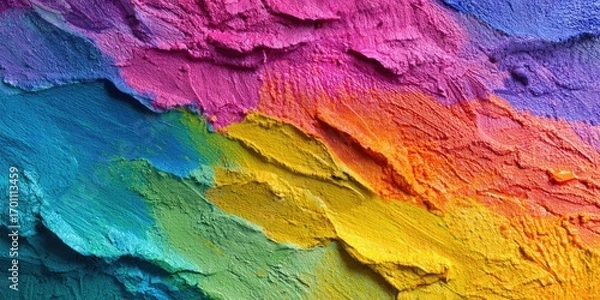 Fototapeta Abstract colorful textured paint strokes