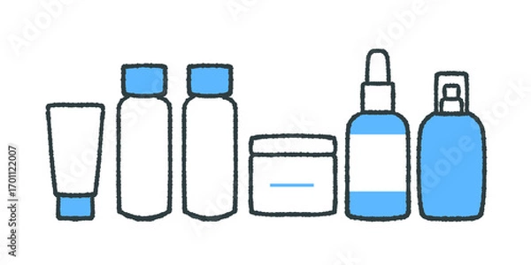 Obraz 基礎化粧品セットのイラスト