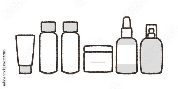 Obraz 基礎化粧品セットのイラスト