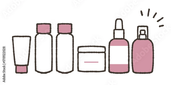 Obraz 基礎化粧品セットのイラスト