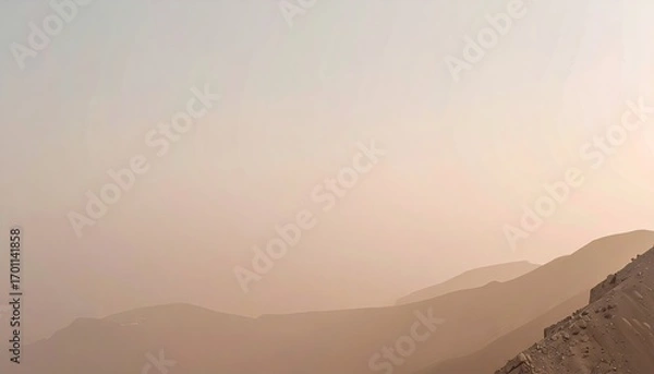 Obraz Desert Mountain Range at Sunset