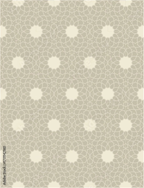 Fototapeta Seamless geometric mosaic pattern with floral shapes. Ideal for tiles, textiles, wallpapers, traditional decorative backgrounds projects, and architectural designs.