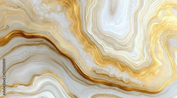 Obraz Abstract marble design with flowing gold veins